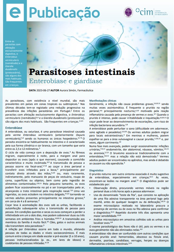 Parasitoses Intestinais:...